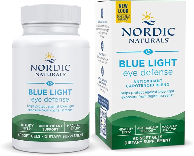 Nordic Naturals Blue Light Defense - 60 Soft Gels - Four Phytonutrients with Complementary Antioxidant Capacities - Supports Retinal Health, Visual Function - Non-GMO - 60 Servings