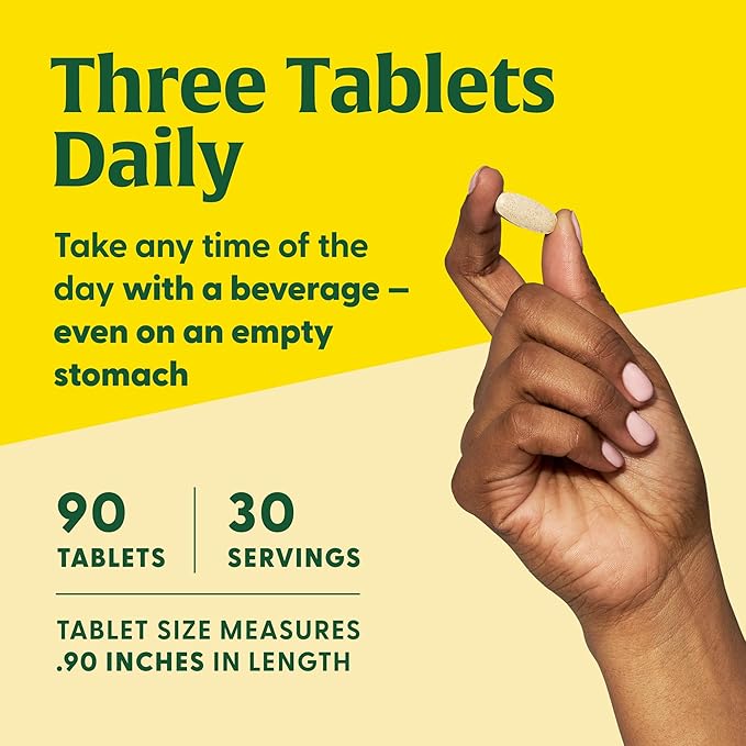 MegaFood Calcium Magnesium Supplement - with fermented Magnesium Glycinate - Supports Bone Health & Heart Health - Calcium & Magnesium Supplement for Men & Women - Non-GMO - 90 Tabs (30 Servings)