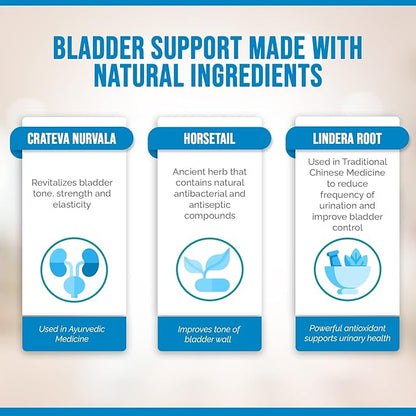 Control Supplement for Women & Men – Bladder Support Supplement to Help Reduce Urinary Leaks, Frequency & Urgency - 60 Count (1 Bottle)