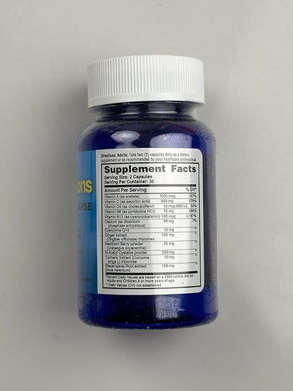 NutraSeasons Lung & Bronchial Cleanse & Detox | Respiratory Health | Immune Support | 12 Purify Ingredients | Ginger, Hawthorn Berry, Turmeric, Elecampane Root Extract, Vit A, C, D3, B6, B12 | 60 Caps