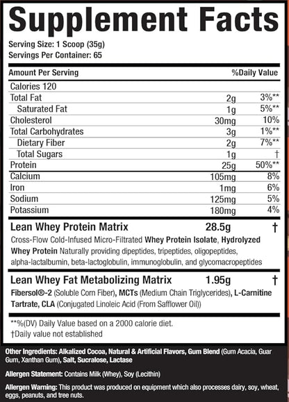 Musclesport Lean Whey Revolution™ Protein Powder - Whey Protein Isolate - Low Calorie, Low Carb, Low Fat, Incredible Flavors - 25g Protein per Scoop - 5lb Chocolate Peanut Butter