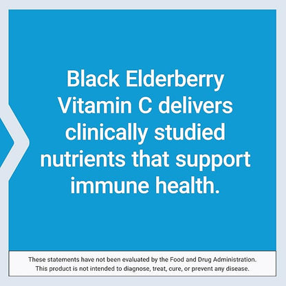 Life Extension Black Elderberry + Vitamin C, Everyday Immune Support from Elderberry & Vitamin C, Gluten Free, Non-GMO, Vegetarian, 60 Capsules