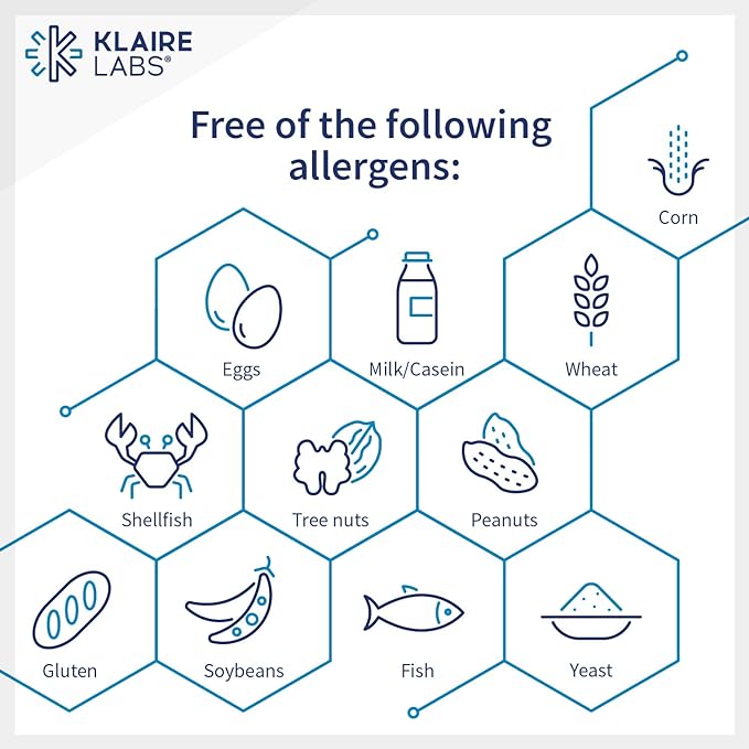 Klaire Labs Biotin 5000mcg - High Potency Biotin Supplement - Vitamin Involved in Skin & Hair Nutrition - Corn-Free, Small, Easy-to-Swallow Hypoallergenic Biotin Pills (90 Caps)