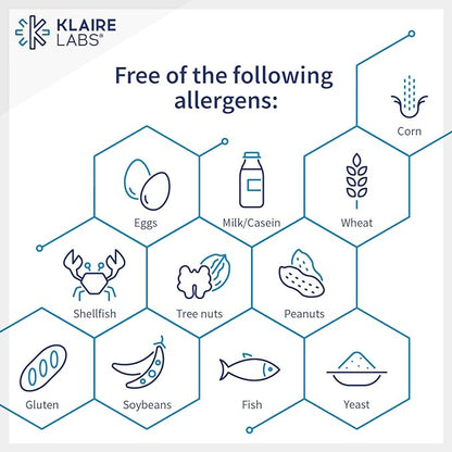 Klaire Labs Biotin 5000mcg - High Potency Biotin Supplement - Vitamin Involved in Skin & Hair Nutrition - Corn-Free, Small, Easy-to-Swallow Hypoallergenic Biotin Pills (90 Caps)