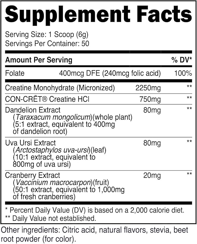 Nutricost Creatine Monohydrate Powder for Women, Micronized, Strawberry Lemonade, 50 Servings - Vegetarian, Non-GMO, Gluten Free