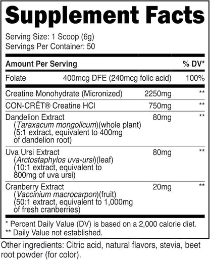 Nutricost Creatine Monohydrate Powder for Women, Micronized, Strawberry Lemonade, 50 Servings - Vegetarian, Non-GMO, Gluten Free