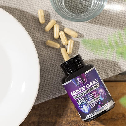 Multivitamin for Men - Mens Multivitamins for Daily Nutritional Support, Men's Multivitamin with Vitamin A, C, D, E, B12, Zinc & More, Immune Health & Energy Support Vitamins Supplement - 60 Capsules