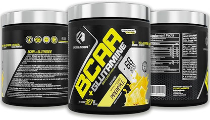 Forzagen BCAAS Amino Acids Powder with Glutamine BCAA Powder, Branched Chain Amino Acids Supplements Powder, BCAA Lean Energy Pre Workout - Post Workout Muscle Recovery Powder, 30 Servings
