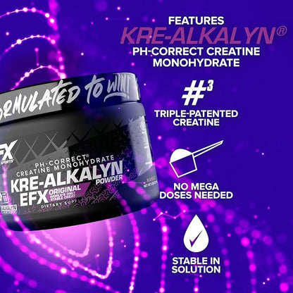 EFX Sports Kre-Alkalyn EFX Powder | pH Correct Creatine Monohydrate Powder Supplement | Strength, Muscle Growth & Performance | 55 Servings (Mango)