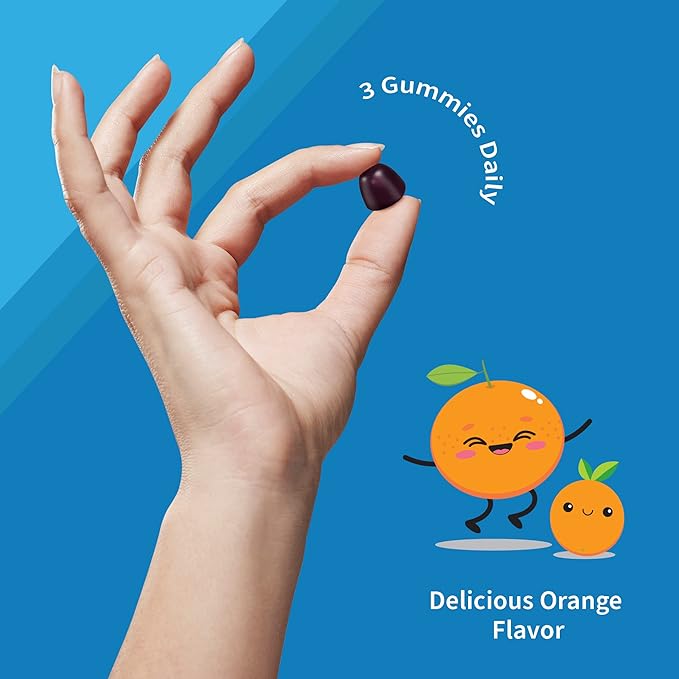 Garden of Life Kids Multivitamin Gummy with Iron+Probiotics for Immune Health & Digestion:Vitamins D, C, E, B, Zinc for Energy&Development,Vitamin Code,Non-GMO,Gluten-Free, Orange,30 Day Supply