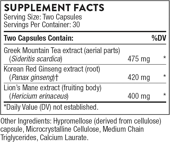 THORNE - Ginseng Plus - 60 Capsules