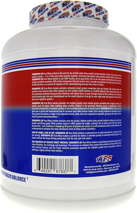 APS Nutrition Isomorph Protein Powder Supplement | Whey Protein Isolate | Ultra- Filtered | 28g Protein |Vanilla Ice Cream, 5 Pound (Pack of 1)