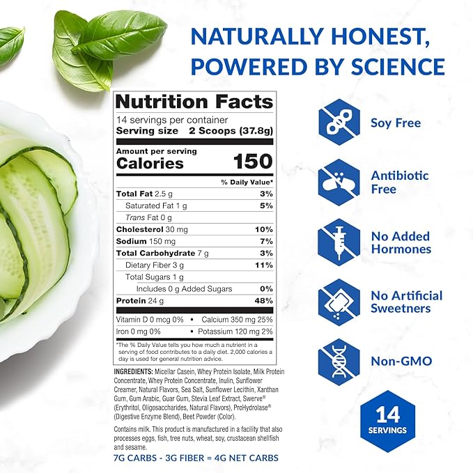 BioTrust Low Carb Protein Powder – Delicious Whey & Casein Blend from Grass-Fed Hormone Free Cows – Non GMO, Gluten Free (Strawberry Banana)