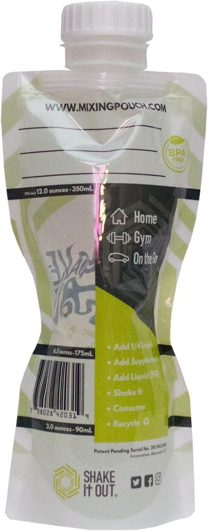 Collapsible Shaker Bottle for Protein Shakes, Supplements - 12 Ounce Reusable, Recyclable, Travel Bottle