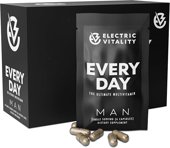 Man Multivitamin for Men - All-in-One Daily Mens Vitamins & Minerals Supplement Pack for Energy, Focus, Drive, Mental Performance and Health, Men’s Multivitamins, 30 Day Supply