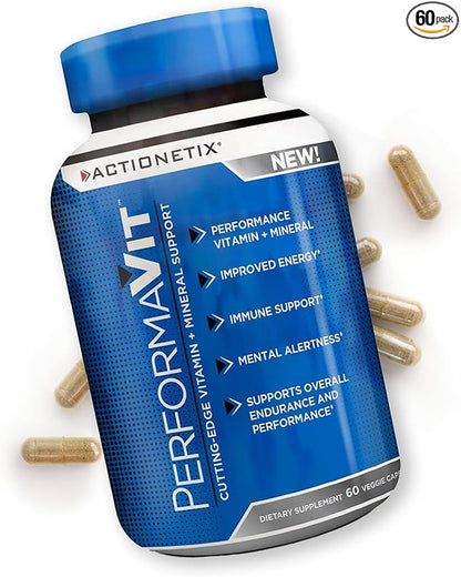 PerformaVit, Athlete Multivitamin For Men & Women, Mens Multivitamins & Minerals, Mens One A Day Multivitamins for Health, Endurance, Immune & Performance, Men’s Multivitamin, 60 Capsules