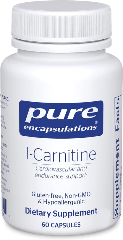 Pure Encapsulations L-Carnitine | Hypoallergenic Supplement for Cardiovascular and Endurance Support | 60 Capsules