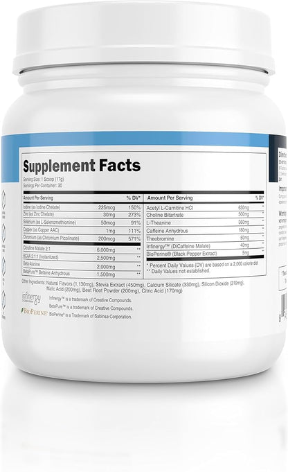 Transparent Labs Lean Pre-Workout - Body Recomposition Pre Workout for Men and Women with Acetyl L-Carnitine, Beta Alanine Powder, & PurCaf Organic Caffeine Powder - 30 Servings, Fruit Punch