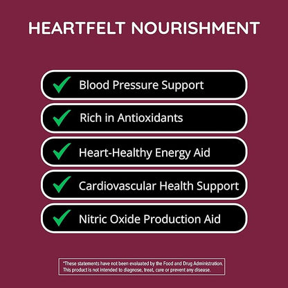 Organic Beet Root Capsules [1,300mg Superfood] - Blood Pressure Support Supplements, Beet Root Powder - Nitric Oxide Supplement, Blood Flow & Blood Circulation | Antioxidant, Brain Food | Vegan, 60 Ct