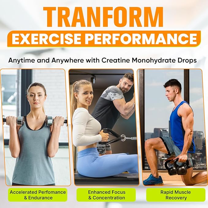 Creatine Monohydrate 3000mg, Liquid Creatine for Muscle Mass, Strength, Glute, Booty & Endurance - Creatine for Women and Men with Hydrolyzed Collagen & Trehalose - 120ml Creatine HCl (Lemon Flavor)