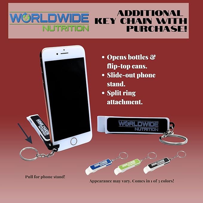 Syntrax Bundle: Trophix Undenatured Casein Protein Buttery Cinnamon Cookie - Instant Mix Whey Protein & Egg White Protein Powder - 2lbs High Protein Powder and Worldwide Nutrition Keychain