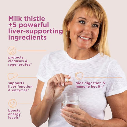 Liver Cleanse & Repair Formula with European Milk Thistle - Silymarin, Artichoke, Dandelion Root, Yellow Dock Root, Beet - Liver Support, Liver Health, Liver Supplement, Liver Renew, Liver Aid 1