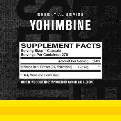 Jacked Factory Yohimbine Extra Strength Supplement, 270 Capsules - Premium Yohimbe Bark Extract for Experienced Users - Body Recomposition, Energy & More - Zero Fillers - 270 Veggie Capsule Pills