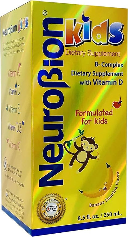 Neurobion Kids B Complex Liquid - Powerful Healthy Multivitamin for Children - 8.5 fl oz