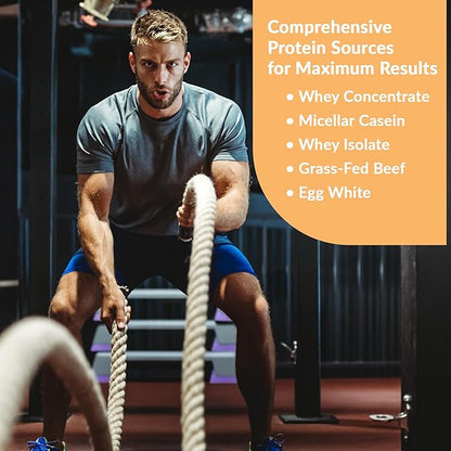 Granite Protein Powder | Whey Isolate & Concentrate| Casein for Lean Muscle Building & Workout Recovery | 30 Servings | Egg & Grass Fed Protein | 23g Protein from 5 Sources | Peanut Butter Flavor