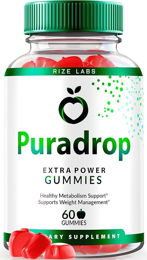 Puradrop Extra Power Gummies for Weight Loss Management, Extra Strength, Keto ACV (Apple Cider Vinegar) Gummy Supports Healthy Metabolism (60 Gummies)