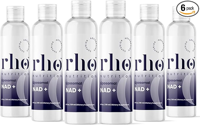 Liposomal NAD+ (6 Pack) - Ultra High Absorption Liquid NAD+ Supplement - NMN or Nicotinamide Riboside Alternative - Supports Cellular Longevity, Healthy Aging, Energy and Metabolism