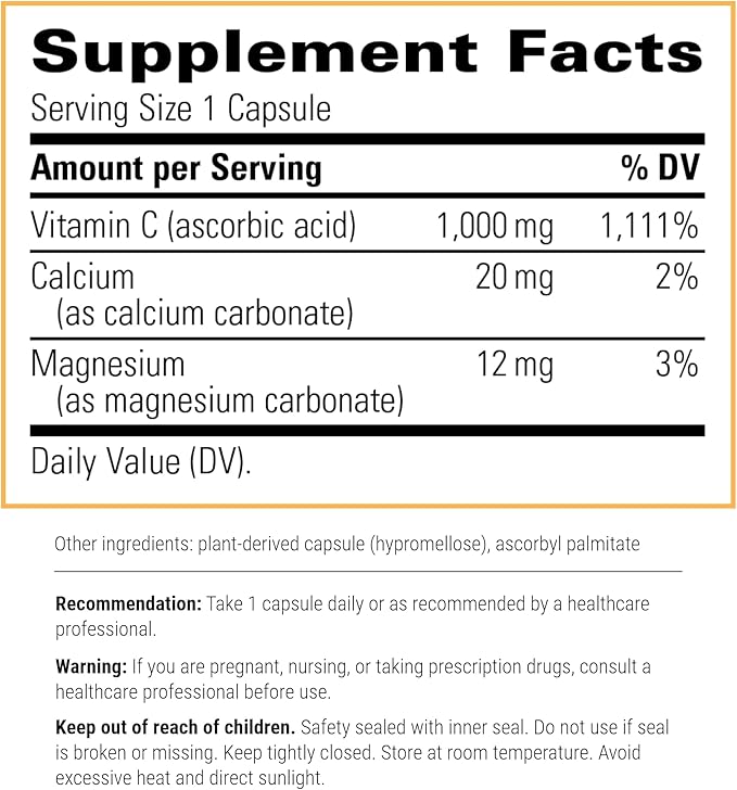 Integrative Therapeutics Buffered Vitamin C 1,000 mg - Antioxidant Support Supplement* - Immune Support Supplement with Magnesium and Calcium* - Gluten Free - 60 Vegan Capsules - 2 Pack
