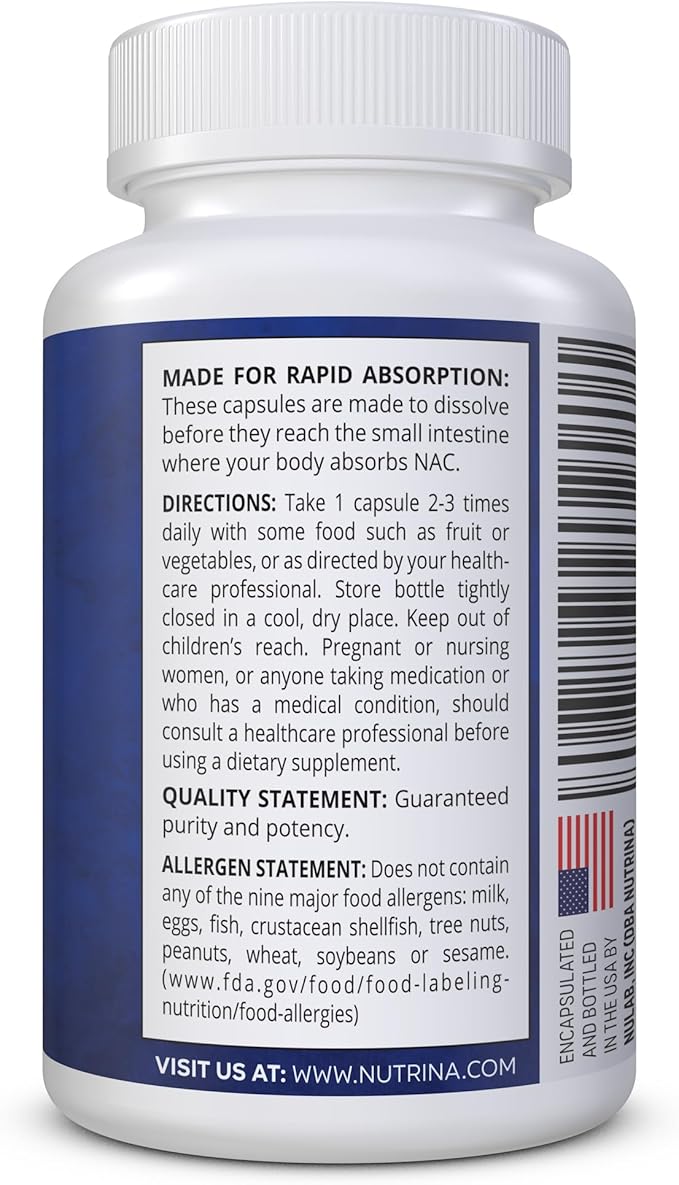 NAC 600 mg - NAC Supplement for Immune Support & Lung Health, Liver Support & Antioxidant* - Freeform N-Acetyl-L-Cysteine - 90 Capsules