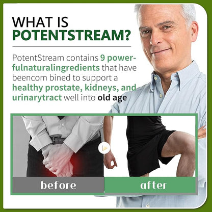 Potent Stream Drops, PotentStream Prostate Health Supplements, Prostate Stream Drops Prostate Supplements for Men, Official Formula (6 Fl Oz (Pack of 3))