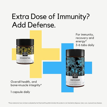 PALO Essential+ Adult One Daily Ritual Multivitamin with Vitamins D3, K2 (as MK7), B12, E, Folate, Minerals Boron and Magnesium and More (60 Capsules, 2 Month Supply)