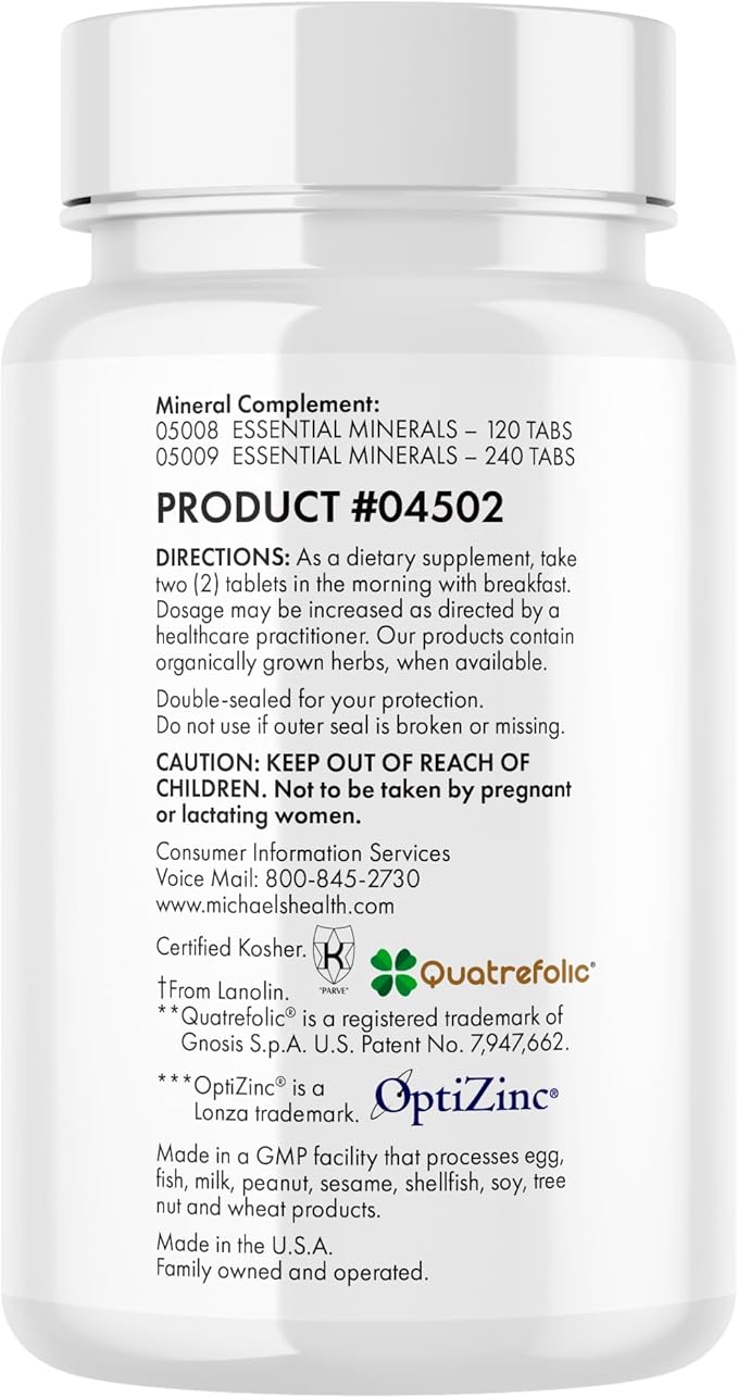 MICHAEL'S Health Naturopathic Programs Pre-Teen Girls - 30 Vegetarian Tablets - Daily Multivitamin for Healthy Growth & Development - Kosher - 15 Servings