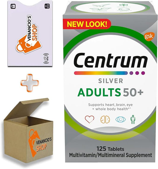 Centrum Silver Adults 50 Plus Vitamins, Multivitamin Supplement, for Men and Women, 125 Count (Pack of 1)
