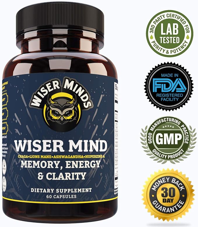 Nootropic | Memory, Focus, Mental Clarity Supplement | Lions Mane Ashwagandha