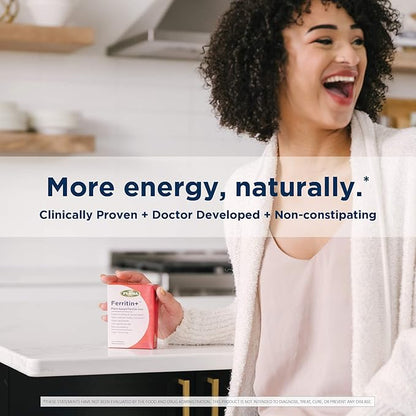 Flora- Iron Ferritin+ Plant-Based Supplement for Women - Non-Constipating, Highly Absorbable - Supports Vitality & Wellness - Vegan Iron Supplement from Flora Health - 30 Capsules - Delayed Release