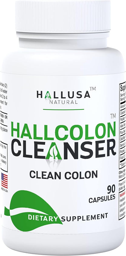 Hallcolon Cleanser, Clean Colon Detox – 60 Capsules - for 14 Days Supply