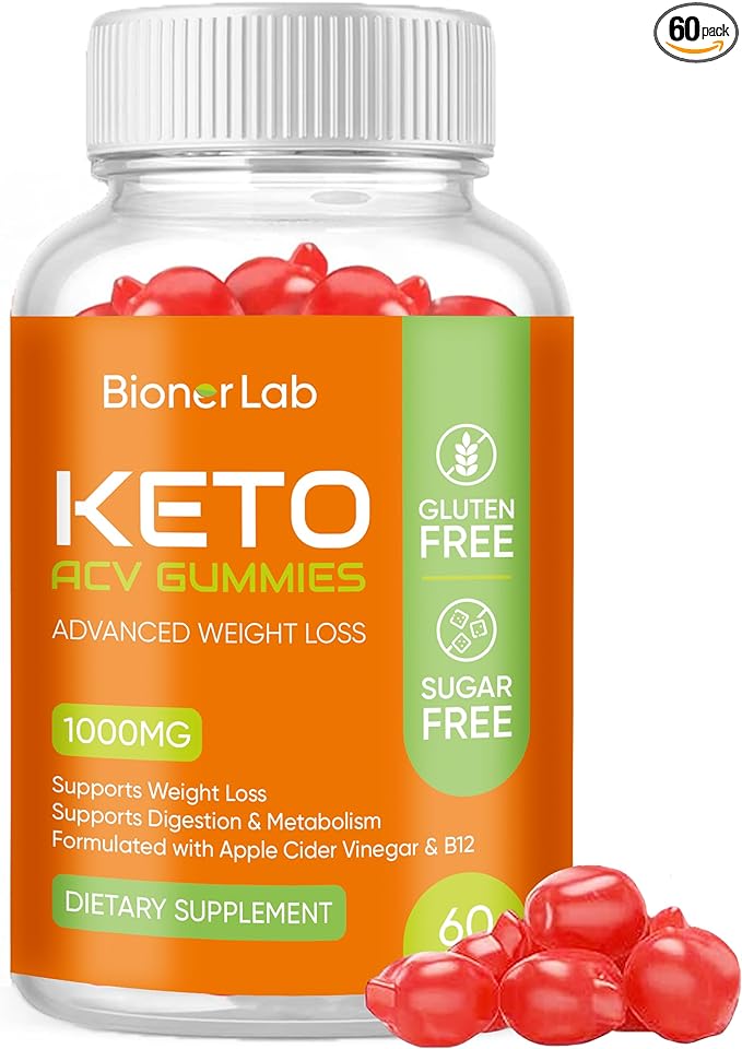 Keto ACV Gummies for Advanced Weight Loss Rapid Belly Fat Burn - Sugar Gluten Free Pro Active Super Apple Cider Vinegar Diet Supplement for Men Women - Digestion Metabolism Hair Skin Health (1000MG)