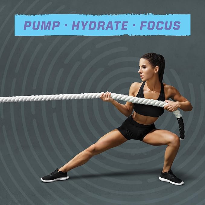 Pre Workout Powder Energy Drink | Vegan, Plant-Based, Pre-Workout Supplement | Pump, Hydrate, Focus, Endurance, & Strength Builder | Blue Raspberry Pineapple Flavored | 30 Servings | Active Preworkout