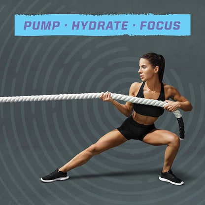 Pre Workout Powder Energy Drink | Vegan, Plant-Based, Pre-Workout Supplement | Pump, Hydrate, Focus, Endurance, & Strength Builder | Blue Raspberry Pineapple Flavored | 30 Servings | Active Preworkout