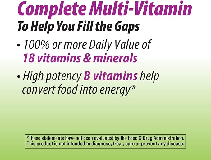 Nature's Way Alive! Garden Goodness Multivitamin for Women, High Potency B-Vitamins to Support Cellular Energy*, 1 Serving Veggies & Fruits**, 60 Tablets