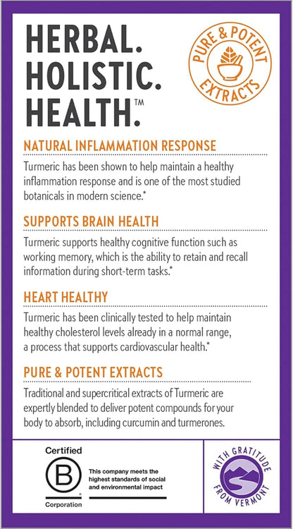 New Chapter Turmeric Supplement, One Daily, Heart, Brain & Healthy Inflammation Support, Supercritical Turmeric Curcumin Means No Black Pepper Needed, Non-GMO, Gluten Free – 120 Count (4 Month Supply)