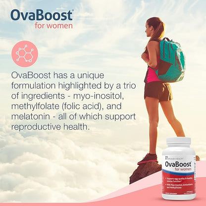 FertilAid for Women & Ovaboost Combo, Female Fertility Supplement & Natural Fertility Vitamin with Myo-Inositol, Vitex & Vitamins to Support Ovulation, Cycle Regularity & Egg Quality, 1 Month Supply