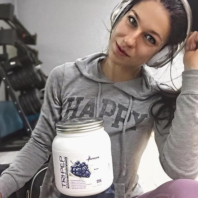 Metabolic Nutrition - TRIPEP - Tri-Peptide Branch Chain Amino Acid, BCAA Powder, Pre Intra Post Workout Supplement, Unflavored, 400 Grams (40 Servings)