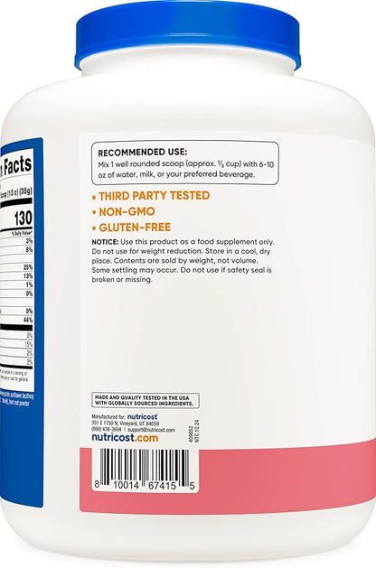 Nutricost Whey Protein Concentrate (Strawberry Milkshake) 5LBS - Gluten Free & GMO Free