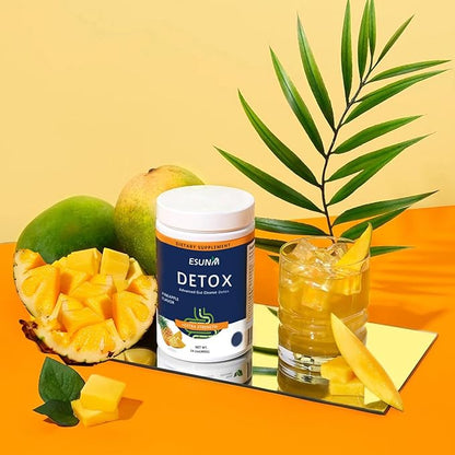 EUSNM Natural Colon Cleanse & Detox,Advanced Gut Cleanse Detox for Women & Men,Detox Powder with Digestive Enzymes & Probiotics, 38 Servings