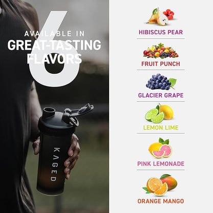 Kaged Electrolyte Hydration Powder | Hydracharge Strawberry Yuzu | Sports Drink for Men and Women | Pre, Post, Intra Workout Supplement | 60 Servings